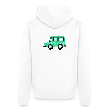 Pixel Car - Veste à capuche bio Premium Unisexe - blanc - Dos - Thijin (182cm)