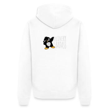 Recovery Is Badass Pinguin Dabbing Dab Dance Pose - Unisex Premium Bio Zip Hoodie - Weiß - Hinten - Thijin (182cm)