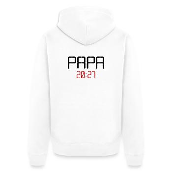 Baby Papa 2027 - Unisex Premium Bio Zip Hoodie - Weiß - Hinten - Thijin (182cm)