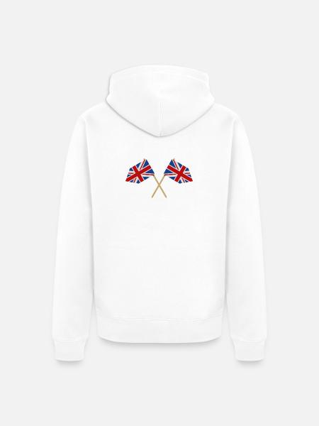 Flagge Großbritanniens - Unisex Premium Bio Zip Hoodie - Weiß