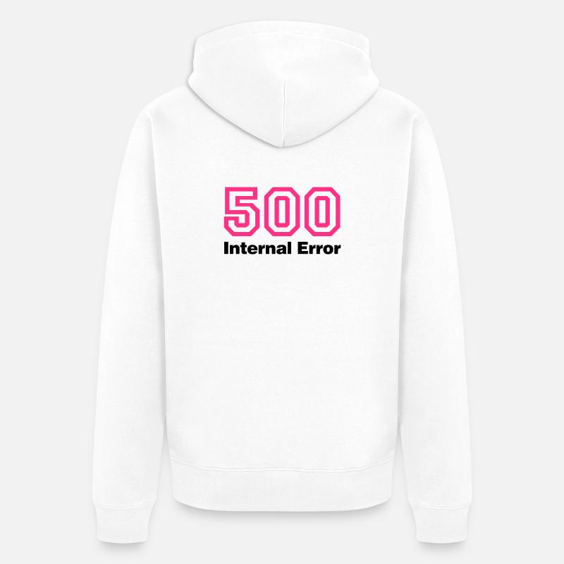 Error 500 Internal Error - Unisex Premium Bio Zip Hoodie - Weiß