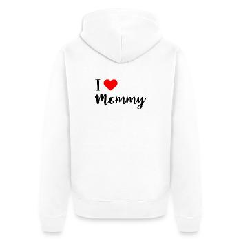 i love mommy - Unisex Premium Bio Zip Hoodie - Weiß - Hinten - Thijin (182cm)