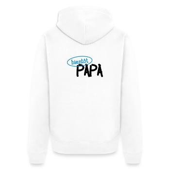 Bientôt Papa ! - Veste à capuche bio Premium Unisexe - blanc - Dos - Thijin (182cm)