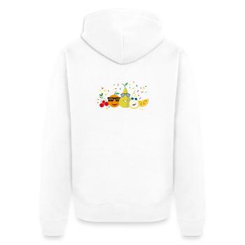 Des petits fruits joyeux - Veste à capuche bio Premium Unisexe - blanc - Dos - Thijin (182cm)