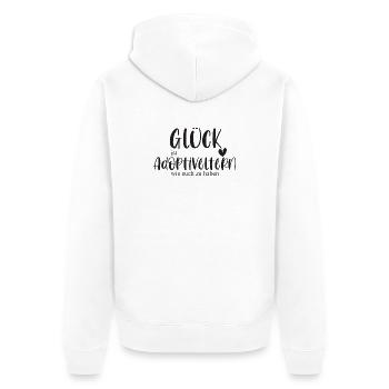 Adoptiert Adoptiveltern Adoption Familie Geschenk - Unisex Premium Bio Zip Hoodie - Weiß - Hinten - Thijin (182cm)