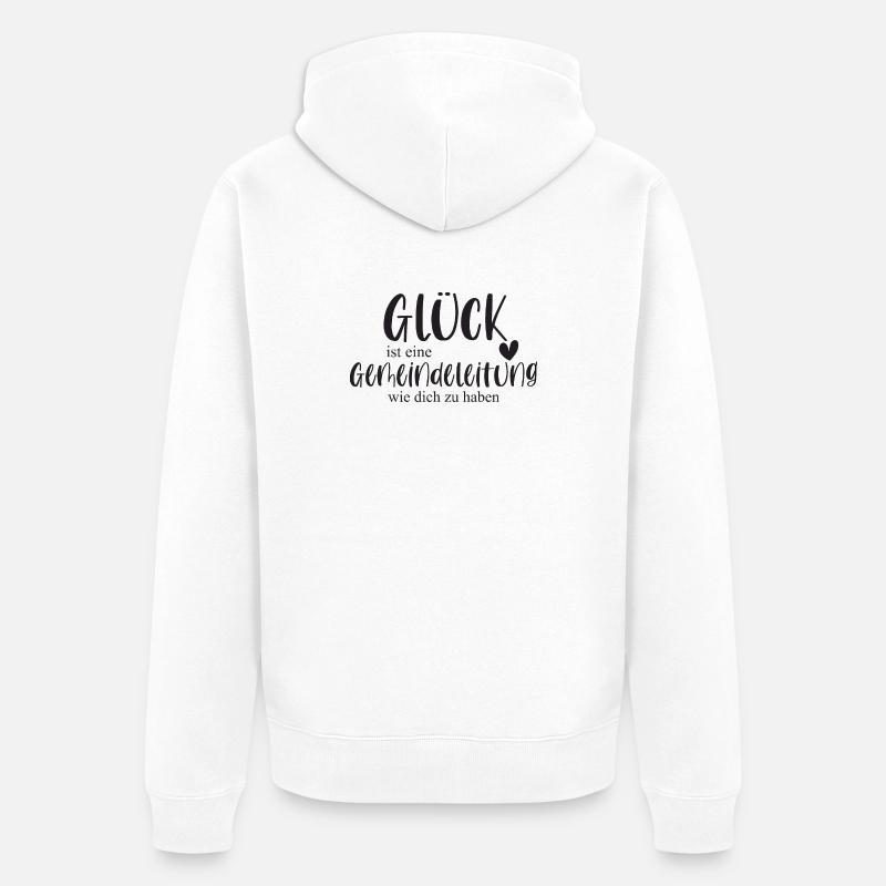 Gemeindeleitung Ehrenamt Gemeinde Geschenk - Unisex Premium Bio Zip Hoodie - Weiß