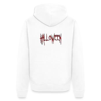 Halloween in horror font - Unisex Premium Organic Zip Hoodie - white - Back - Thijin (182cm)