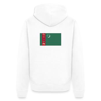 Drapeau national du Turkménistan - Veste à capuche bio Premium Unisexe - blanc - Dos - Thijin (182cm)