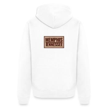 Memphis Tennessee Vintage Sign - Unisex Premium Organic Zip Hoodie - white - Back - Thijin (182cm)