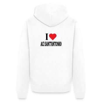 t-shirt Sicily I love Aci Sant'Antonio t-shirt - Unisex Premium Organic Zip Hoodie - white - Back - Thijin (182cm)