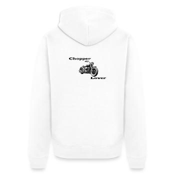 Chopper Lover - Unisex Premium Organic Zip Hoodie - white - Back - Thijin (182cm)