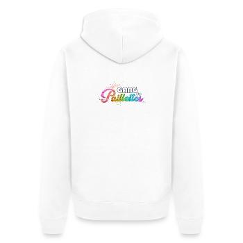 Glitter Gang Die Rückkehr des neuen Designs - Unisex Premium Bio Zip Hoodie - Weiß - Hinten - Thijin (182cm)