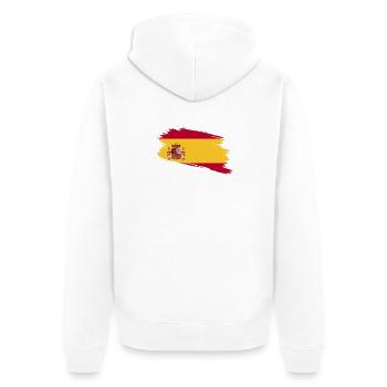 Spain! - Unisex Premium Organic Zip Hoodie - white - Back - Thijin (182cm)