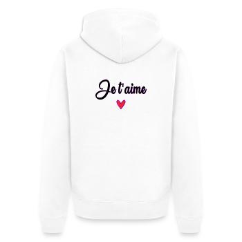 MAMAN. FÊTE DES MÈRES. BONNE FÊTE MAMAN - Veste à capuche bio Premium Unisexe - blanc - Dos - Thijin (182cm)