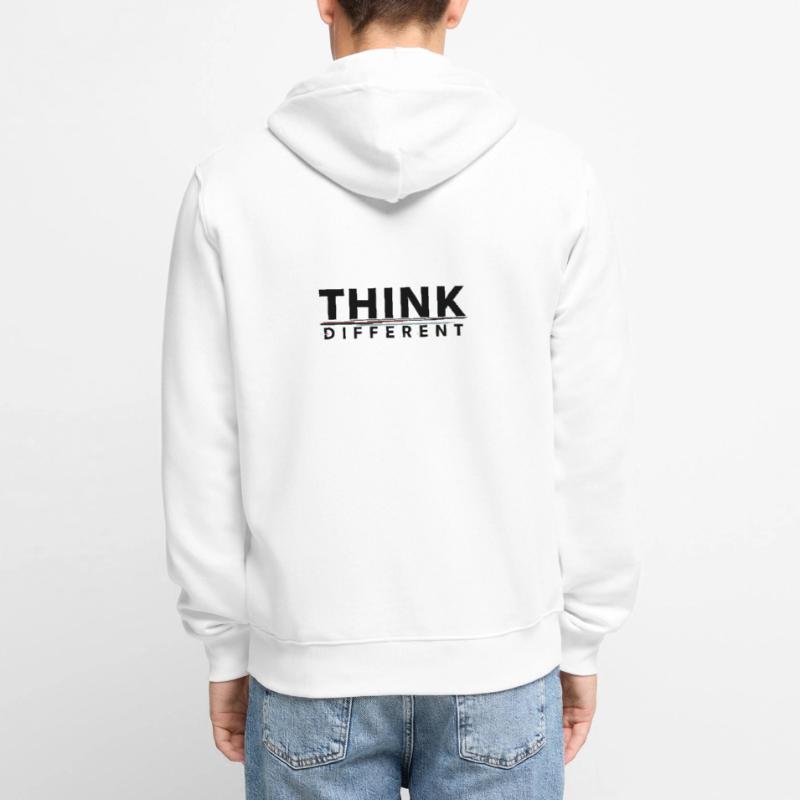 Responsabiliser Penser différemment Conception de motivation Veste à capuche bio Premium Unisexe