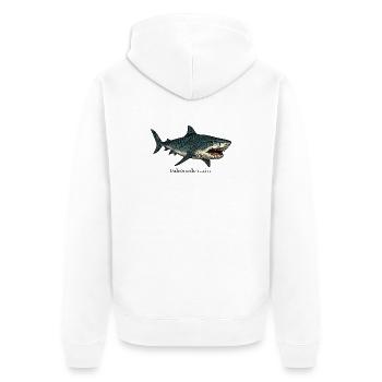Galeocerdo cuvier tiger shark design - Unisex Premium Organic Zip Hoodie - white - Back - Thijin (182cm)