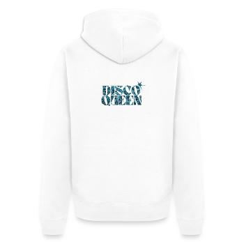Disco Glitter Bubble Graphic Design - Unisex Premium Organic Zip Hoodie - white - Back - Thijin (182cm)