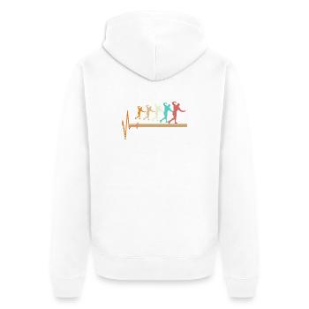 Bodybuilder Heartbeat EKG Pulse Fitness Gym Art - Veste à capuche bio Premium Unisexe - blanc - Dos - Thijin (182cm)