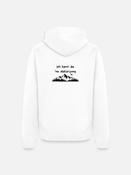 Abbreviation Mountains Hiking Sayings - Unisex Premium Organic Zip Hoodie - white