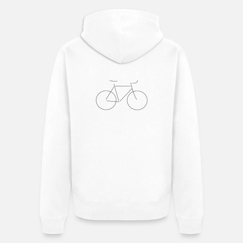 Roue de vélo - Veste à capuche bio Premium Unisexe - blanc