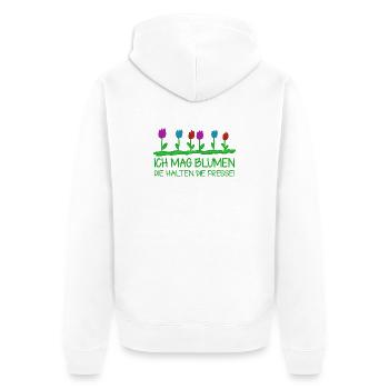Jardin du jardin des jardins Drôles de fleurs - Veste à capuche bio Premium Unisexe - blanc - Dos - Thijin (182cm)