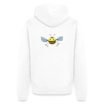 Insekt - Unisex Premium Bio Zip Hoodie - Weiß - Hinten - Thijin (182cm)