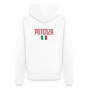 Potenza Italian Flag - Unisex Premium Organic Zip Hoodie - white - Back - Thijin (182cm)