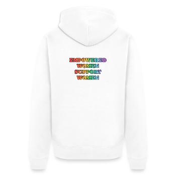 Les femmes autonomes soutiennent les femmes - Veste à capuche bio Premium Unisexe - blanc - Dos - Thijin (182cm)