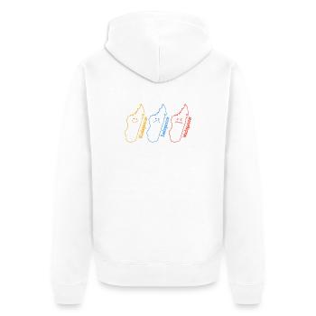 Géographie Géographe Drôle Gladagascar Sadagascar - Veste à capuche bio Premium Unisexe - blanc - Dos - Thijin (182cm)