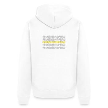 Geschenk für Feuerwehrfrau - Unisex Premium Bio Zip Hoodie - Weiß - Hinten - Thijin (182cm)