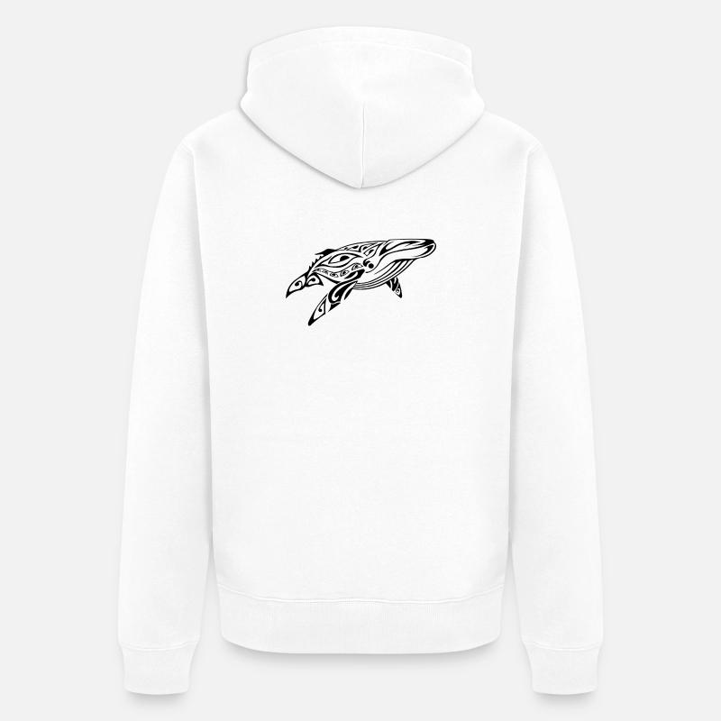 Baleine_1 - Veste à capuche bio Premium Unisexe - blanc