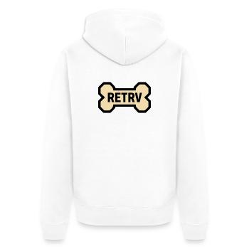 Hundeknochen Retriever Golden Labrador Hund - Unisex Premium Bio Zip Hoodie - Weiß - Hinten - Thijin (182cm)
