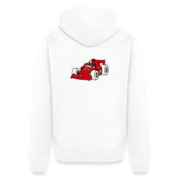 Enfant de la voiture de course - Veste à capuche bio Premium Unisexe - blanc - Dos - Thijin (182cm)