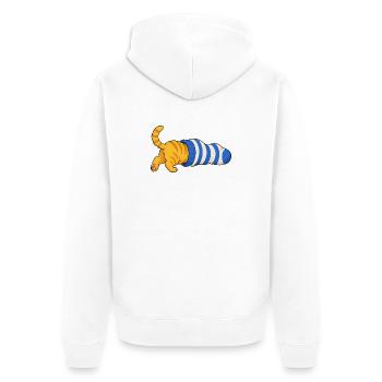 Chat dans la chaussette - Veste à capuche bio Premium Unisexe - blanc - Dos - Thijin (182cm)