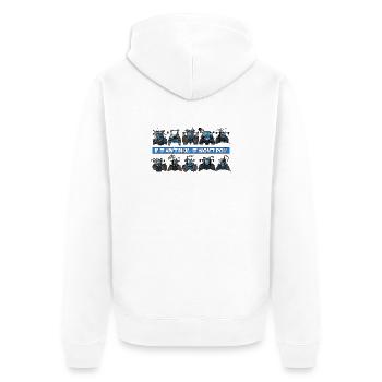 0900 S'IL N'EST PAS BLEU, IL NE LE FAIT PAS !! - Veste à capuche bio Premium Unisexe - blanc - Dos - Thijin (182cm)