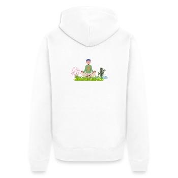guerrier - Veste à capuche bio Premium Unisexe - blanc - Dos - Thijin (182cm)