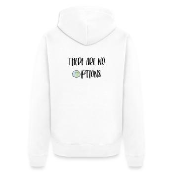 There are no options - Unisex Premium Bio Zip Hoodie - Weiß - Hinten - Thijin (182cm)
