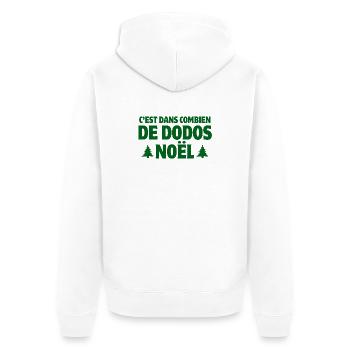 noël, joyeux Noël, sapin de Noël - Veste à capuche bio Premium Unisexe - blanc - Dos - Thijin (182cm)