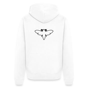 Motte 2 - Unisex Premium Bio Zip Hoodie - Weiß - Hinten - Thijin (182cm)