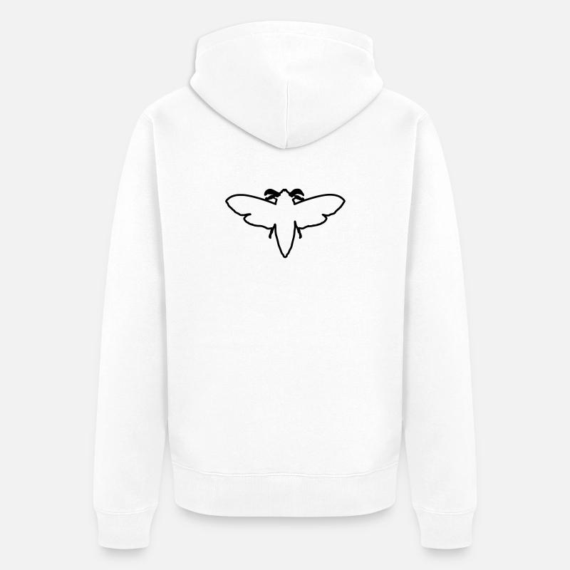 Papillon de nuit 2 - Veste à capuche bio Premium Unisexe - blanc