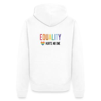 LGBT Pride Month - Equality Hurts No One - Unisex Premium Organic Zip Hoodie - white - Back - Thijin (182cm)