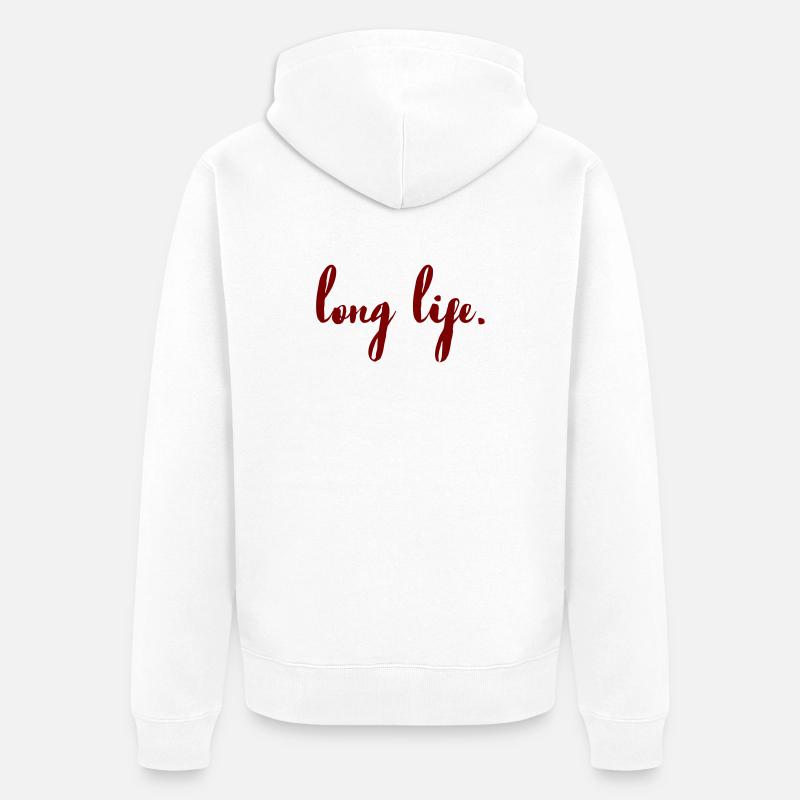 Scénario de longue durée - Veste à capuche bio Premium Unisexe - blanc