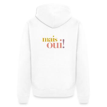 Oh ! –L’attitude française face à la vie - Veste à capuche bio Premium Unisexe - blanc - Dos - Thijin (182cm)