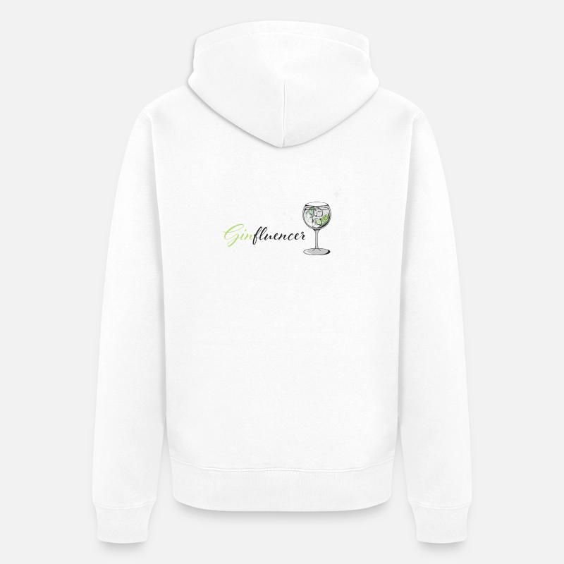 gInfluenceur - Veste à capuche bio Premium Unisexe - blanc