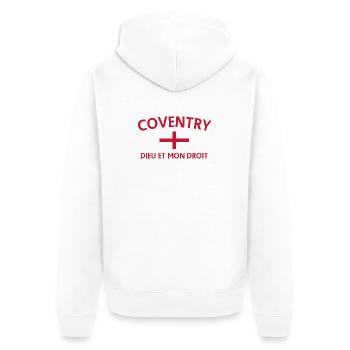 Coventry Cross Heritage Tee - Unisex Premium Organic Zip Hoodie - white - Back - Thijin (182cm)