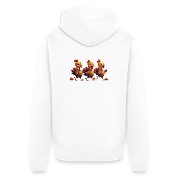 Bébé dinde de Thanksgiving - Veste à capuche bio Premium Unisexe - blanc - Dos - Thijin (182cm)