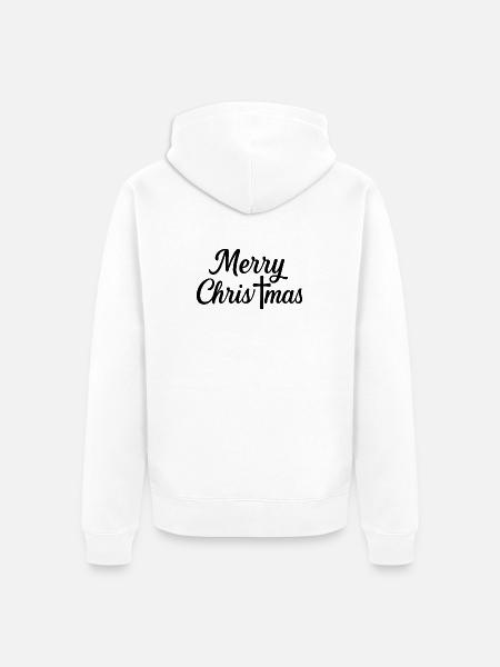 Sjov jule T-shirt gave - Premium økologisk unisex-hættejakke - hvid