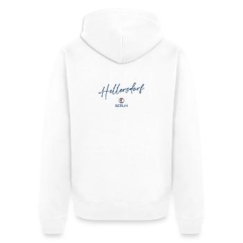 Hellersdorf - Drapeau de Berlin - Ours de Berlin - Veste à capuche bio Premium Unisexe - blanc - Dos - Thijin (182cm)