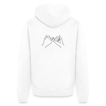 Mains de promesse Symbole d’art en ligne Amitié - Veste à capuche bio Premium Unisexe - blanc - Dos - Thijin (182cm)