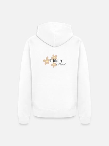 Spring in the belly - Unisex Premium Organic Zip Hoodie - white